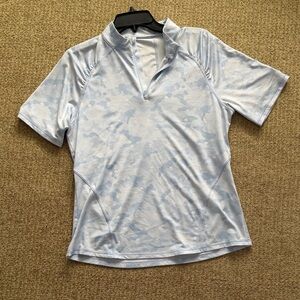 G/FORE Blue & White Camo Skull Print Women’s Top for Golf